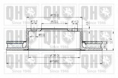QUINTON HAZELL bdc3543 -  Тормозной диск